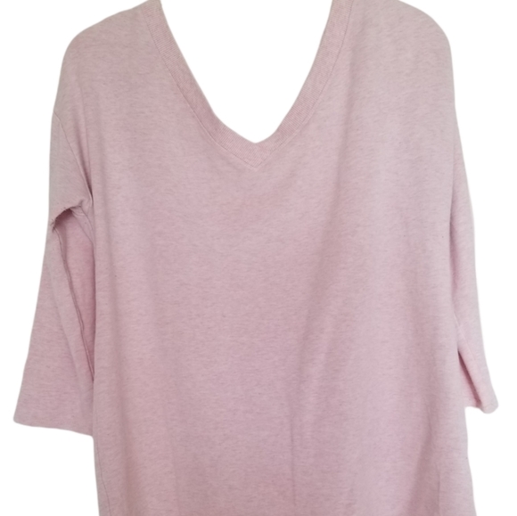 Calia pink V back and front pullover sweatshirt 3/4 sleeve SZ Med - Picture 3 of 8